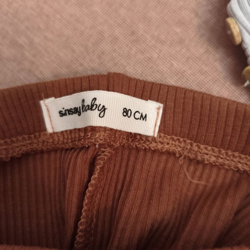 Set of 3 striped baby pants 6-9 months, cotton