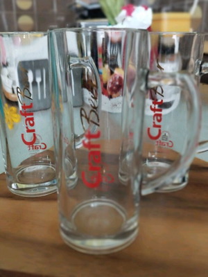 Craft beer glasses like new, set of 6, 0.4l