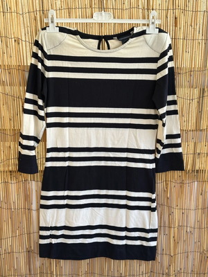 French Connection striped mini dress new, size M, black and white