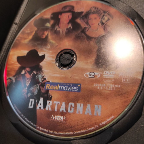D'Artagnan DVD like new with Greek subtitles