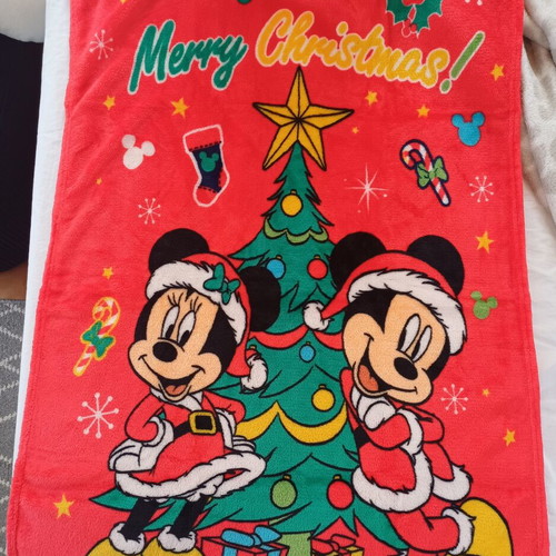 Disney Mickey & Minnie Mouse Xmas Baby Blanket