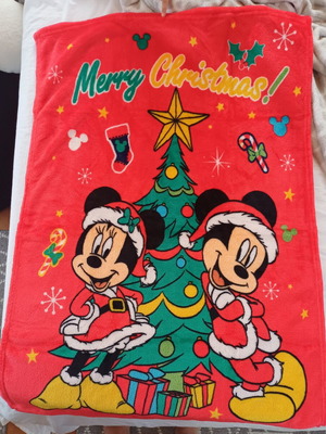Disney Mickey & Minnie Mouse Xmas Baby Blanket
