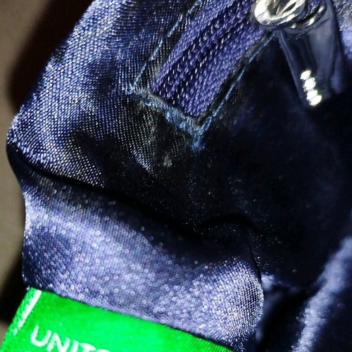 Benetton clutch bag blue hand-held like new, genuine
