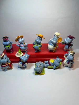 Kinder Happy Hippos On Holiday 1992 collection like new, 10 figures