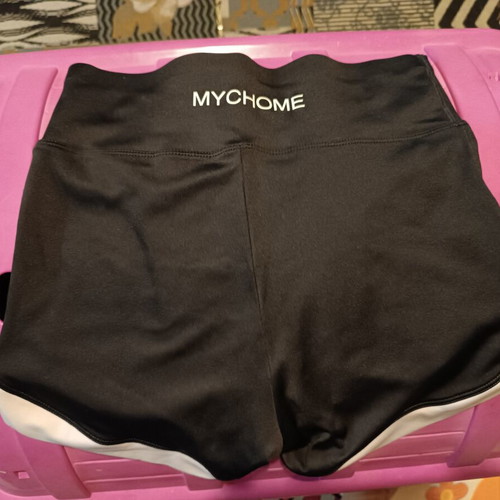 Shein women's athletic shorts size M like new, black with white trim