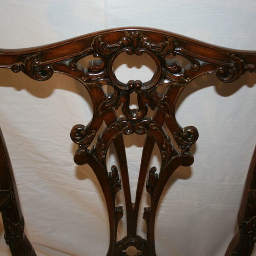 Chippendale dining set 19th century used, French walnut