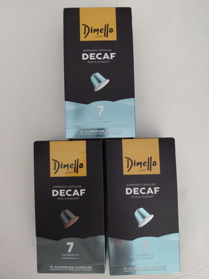 Dimello Decaf Espresso Capsules pack of 3, new