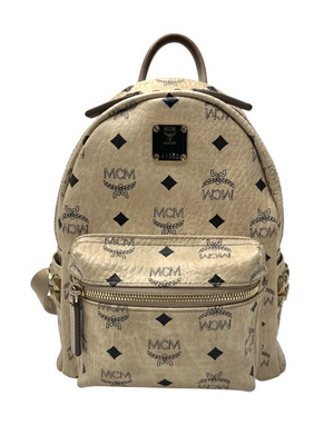 MCM Stark светлобежова раница употребявана със следи от употреба