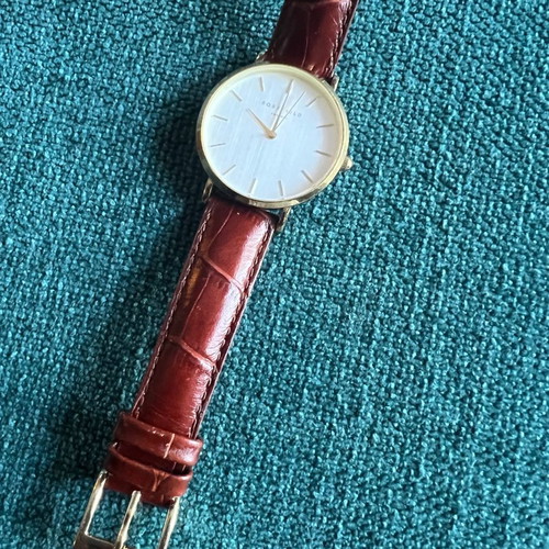 Rosefield women's watch used with brown leather strap
