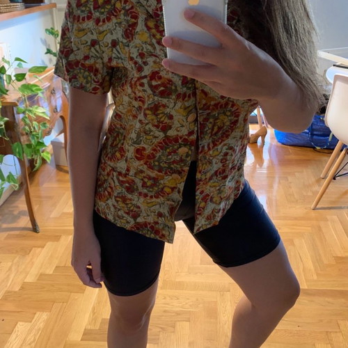 Vintage floral shirt new, size S, multicolored