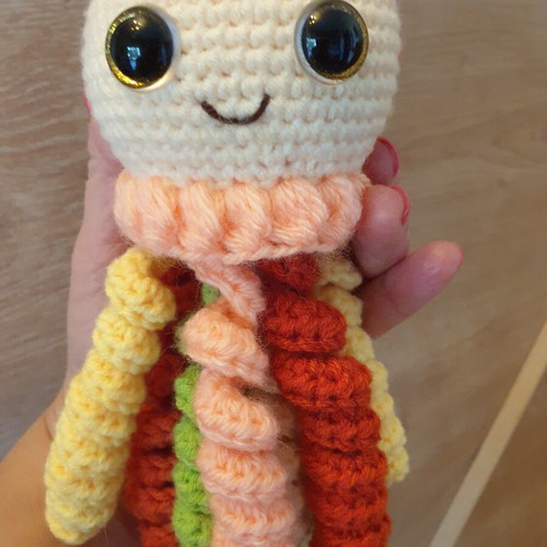 Amigurumi Octopus Doll new, colorful handmade crochet toy