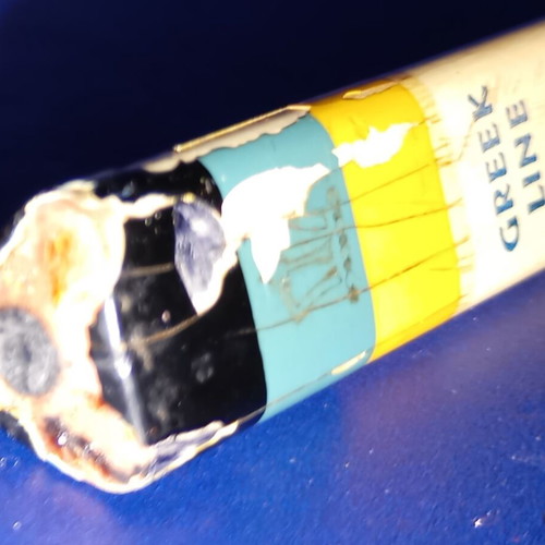 Greek Line promotional pencil used with triangular shape