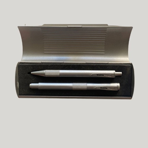 Würth Metal Ballpoint Pen and Fountain Pen Set like new, corporate gift