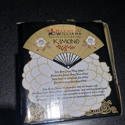 Kimono Maxwell & Williams 400ml mug new, fine bone china porcelain