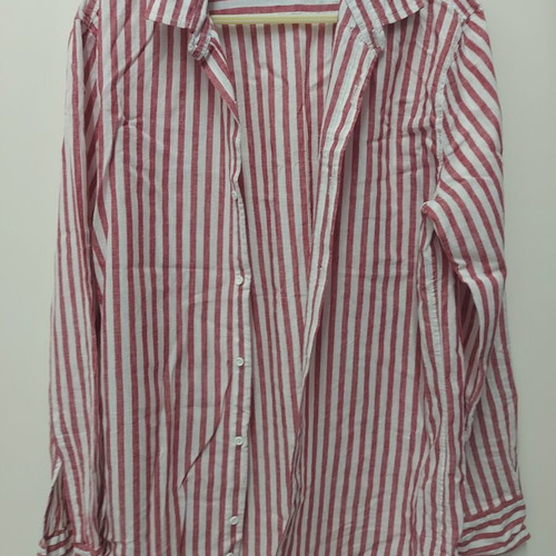 Intimissimi linen shirt like new, unisex, white and red, size M