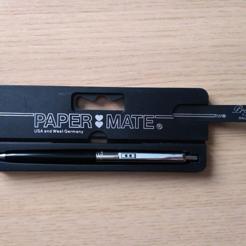Paper Mate Double Heart Profile колекционна писалка с синьо мастило, като нова