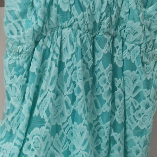 Zic Zac blouse used, size S, petrol with lace details