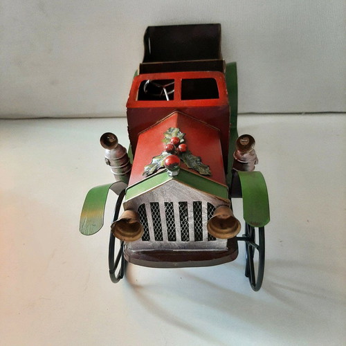 Handmade large metal vintage car used
