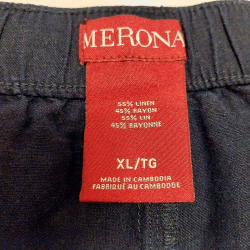 Merona No XL dark blue mini skirt like new with elastic waist