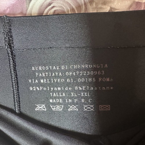 Black latex pants XL–XXL like new, elastic fit