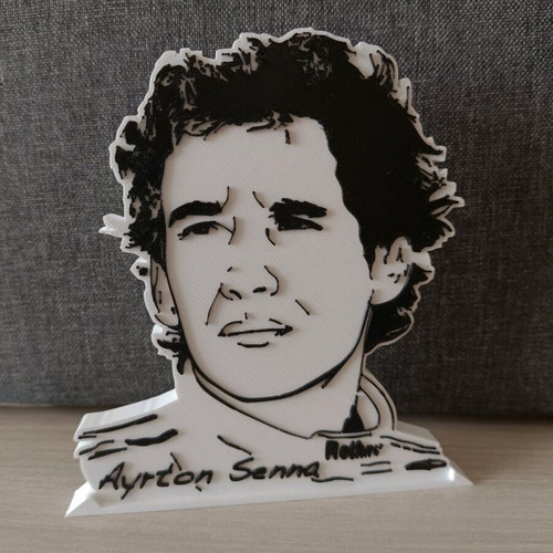 Collectible Ayrton Senna figure 3d printing, new