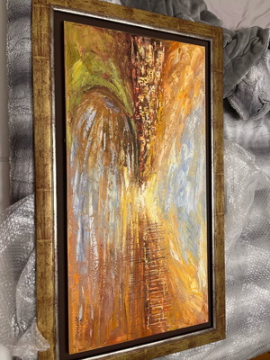 Retzas Rentis painting like new with wooden frame