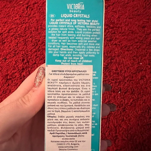 Victoria Beauty Liquid Crystals new for hair care