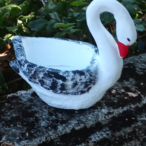 Swan Flower Pot New, Weather Resistant Figurine