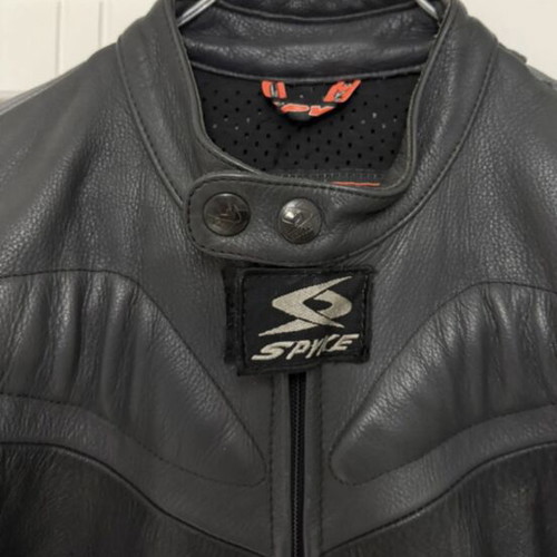 Spyke split motorcycle suit used, leather with protections size 50-L