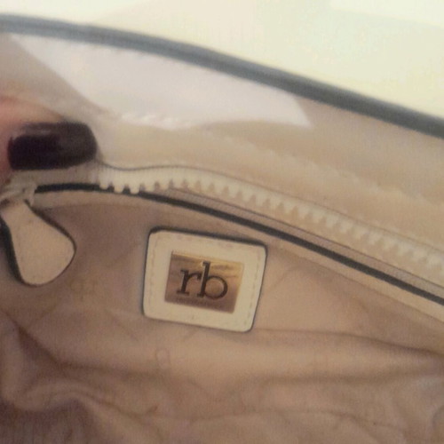 Roccobarocco leather shoulder bag like new, white