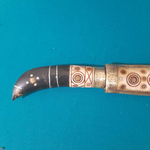 Decorative handmade knife with horn like new