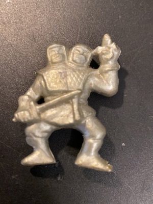 Vintage Exogini Panosh El Greco Cosmix Ninja Mites Figure metallic grey like new