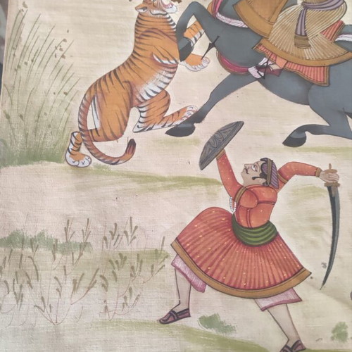 Canvas painting used without frame