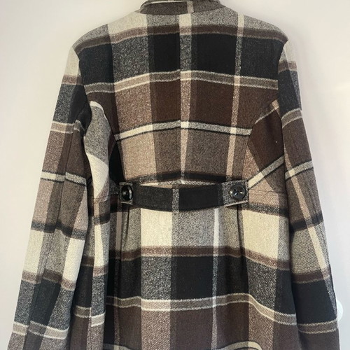 Checked jacket used, brown, size L