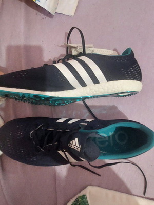 Adidas Adizero sports shoes new, size 41.5, blue and green