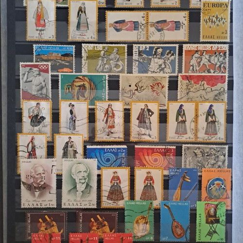 Greek stamps used, set of 45, 1972-1975