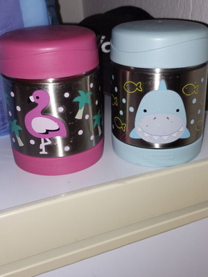 Two small food thermoses for kids, insulated