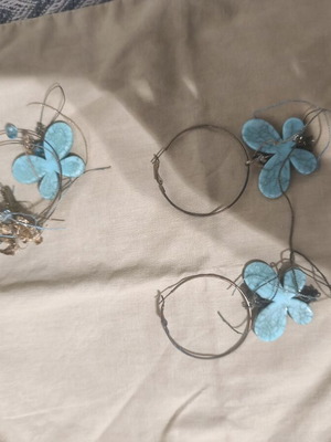 Earrings and bracelet handmade used