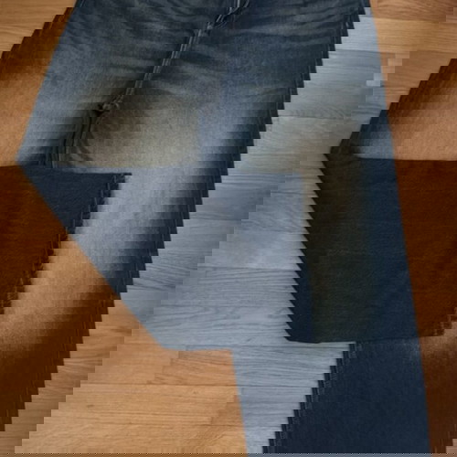 Denim high-waisted Bershka pants like new, blue, size XL