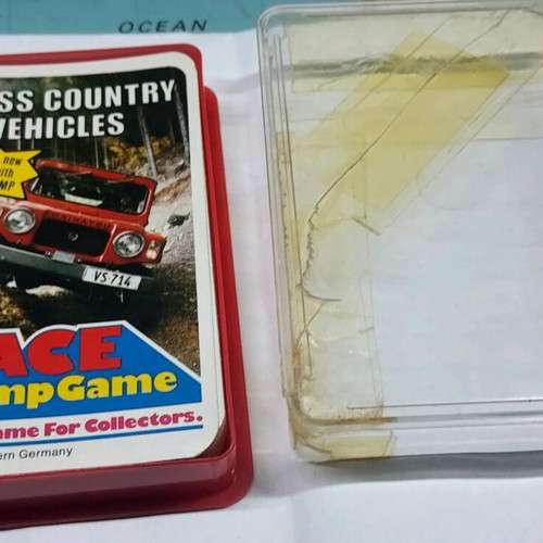 Υπερατου Cross Country Vehicles ACE card game used with worn lid