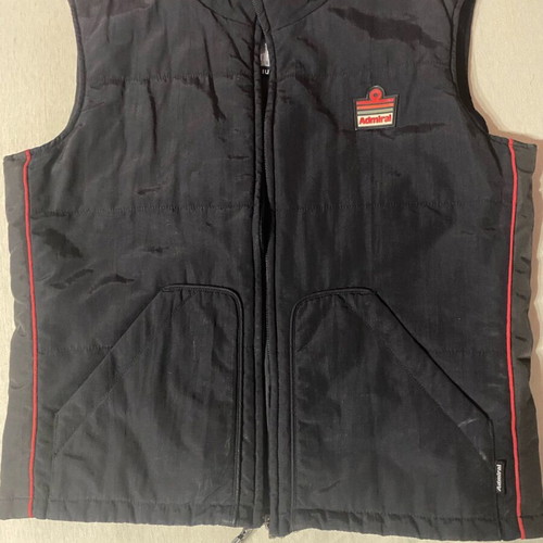 Admiral black sleeveless vest like new with red details