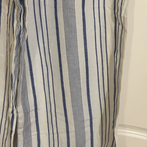 Wide White Pants with Blue Stripes like new, size XS