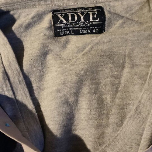 XDYE double long-sleeve T-shirt with hood, navy blue and grey, Pull & Bear
