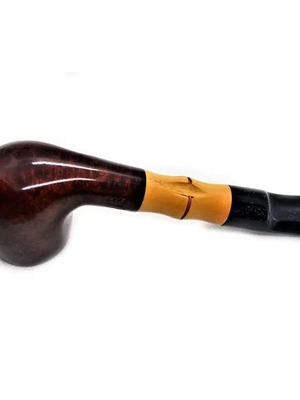 Πίπα καπνού Butz Choquin Bamboo κόκκινη 9mm ημικαμπύλη καινούργια