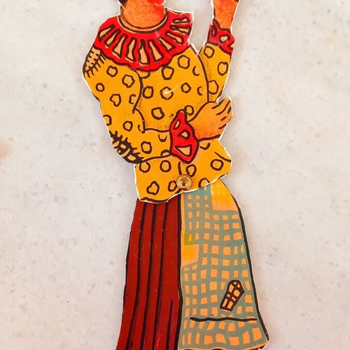 Shadow Theatre Karagiozis 8 hard cardboard figures like new