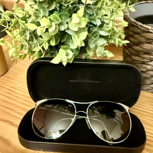 Komono Aviator Sunglasses Silver Grey Gradient Lenses like new