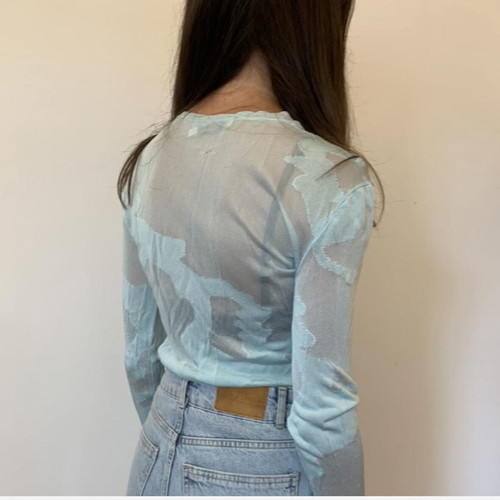 Mary Katrantzou mesh top μεταχειρισμένο, μέγεθος S, πράσινο