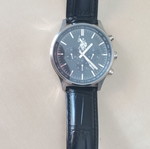 U.S. Polo Assn. USP4524BK watch like new, black leather strap