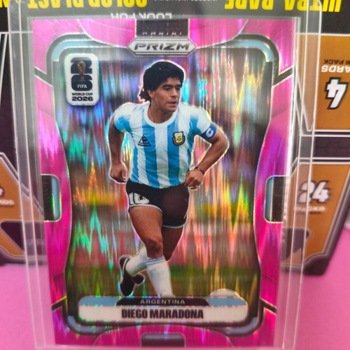 Panini Prizm Fifa World Cup 2026 Maradona Fuchsia Flash card 103/195 like new