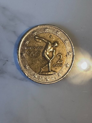 Collectible 2€ coin 2004 used from Greece